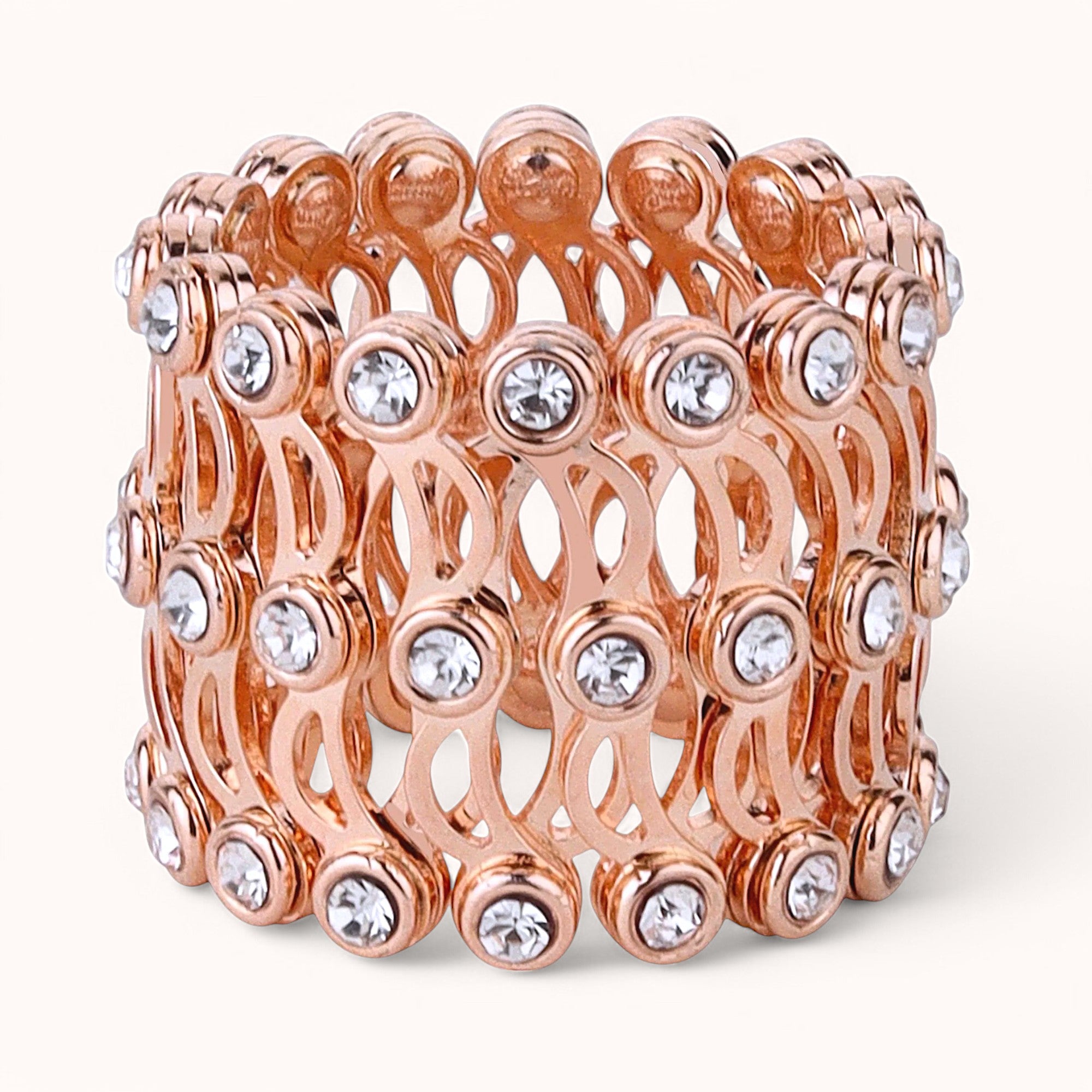 Rose Gold Convertible Ring Bracelet Made With 925 Silver For Women – Me ...