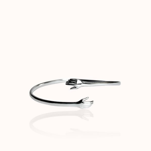 Hug 925 Silver Kada Bracelet