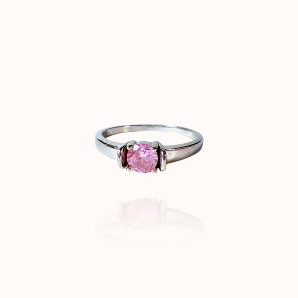 Rose Quartz Silver 925 Silver Ring