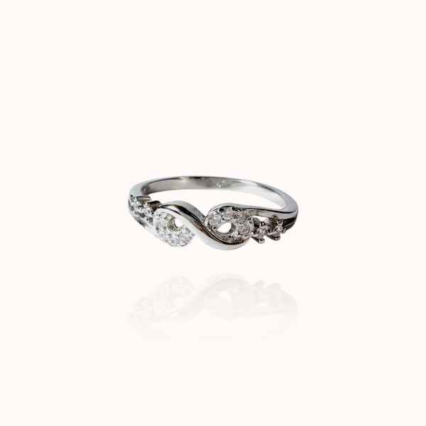 Infinity Twist Silver Band 925 Silver Ring