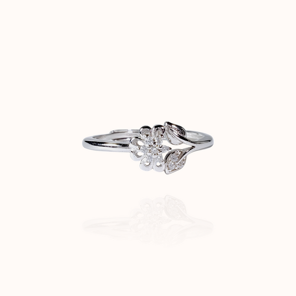 Floral Motif 925 Sterling Silver Ring