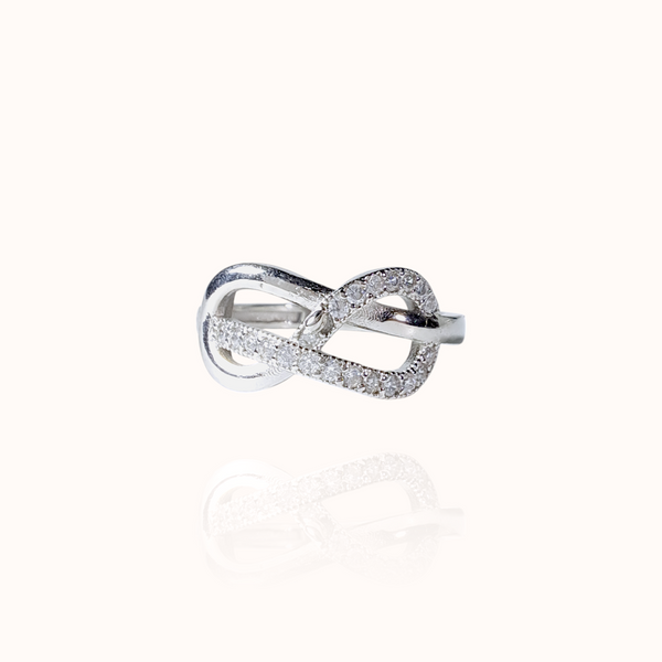 Interwoven Infinity 925 Sterling Silver Ring