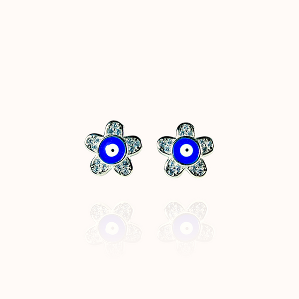 Elegant Evil Eye 925 Silver Earrings with Unique Design