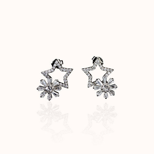 Star-Shaped 925 Silver Earring