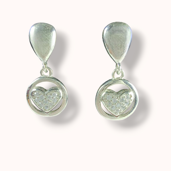 Elegant Teardrop Silver Dangle 925 Silver Earrings